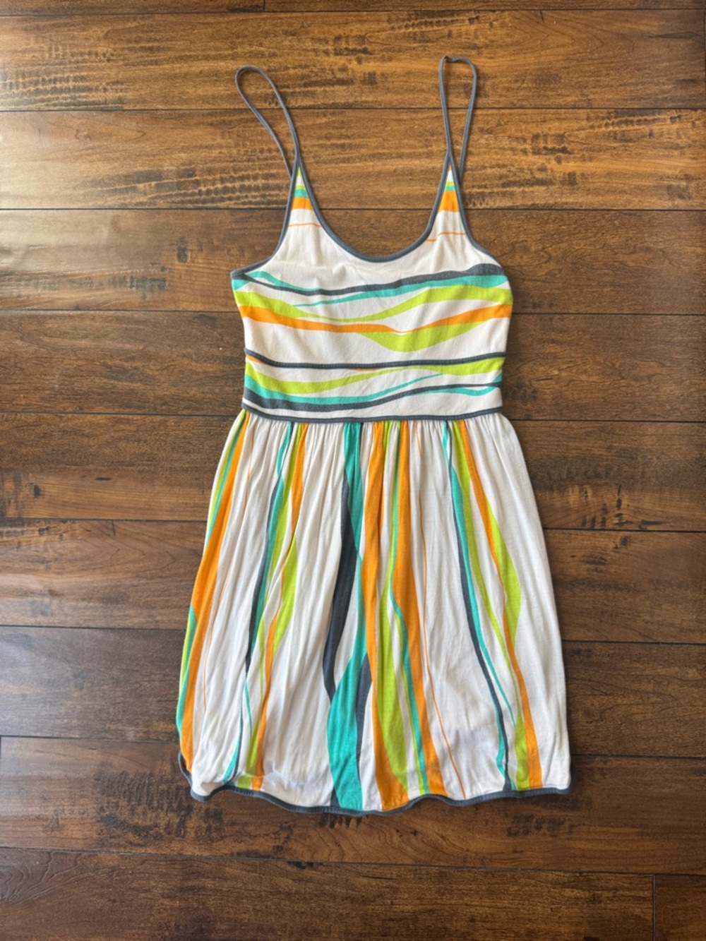 Urban Outfitters Cooperative White Tank Dress with Multicolor Stripes